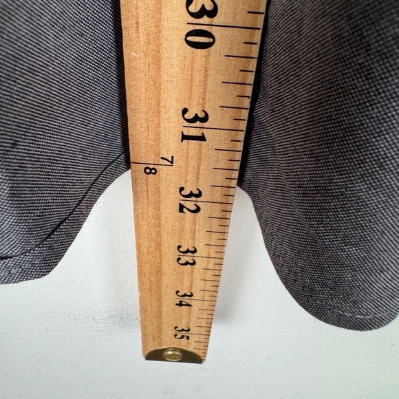 Saks Fifth Avenue Exclusive Dress Shirt Men 16 41 32/33 Gray Single Needle Italy - Picture 7 of 7